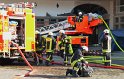 Feuer 3 Dachstuhlbrand Koeln Rath Heumar Gut Maarhausen Eilerstr P216